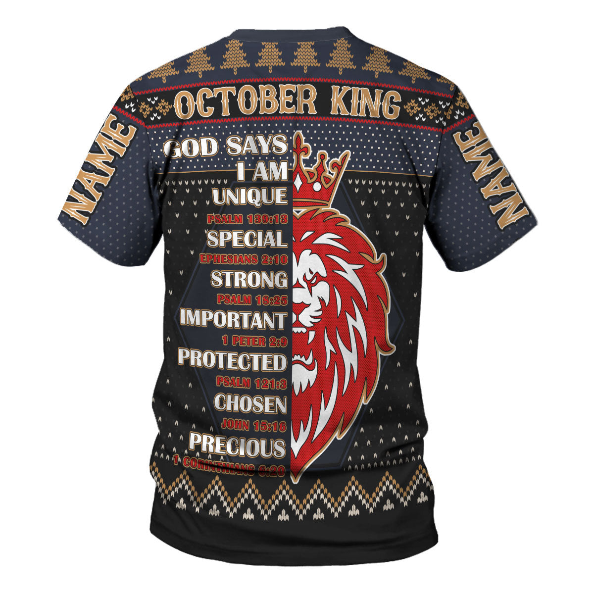 CustomsPig Personalized T-shirt October King  All Over Printed