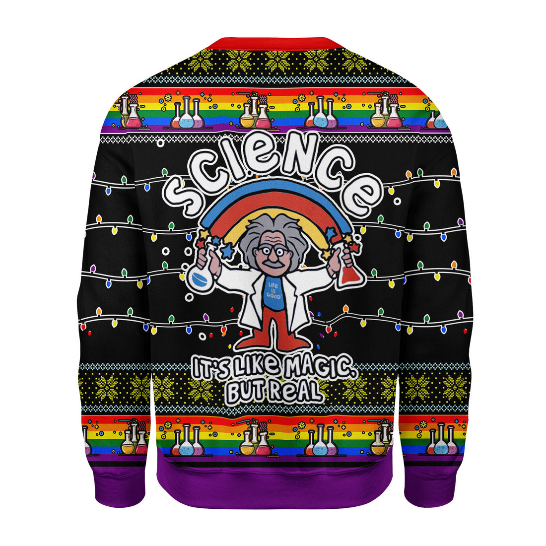 Customspig Christmas Sweater Science LGBT 3D Apparel