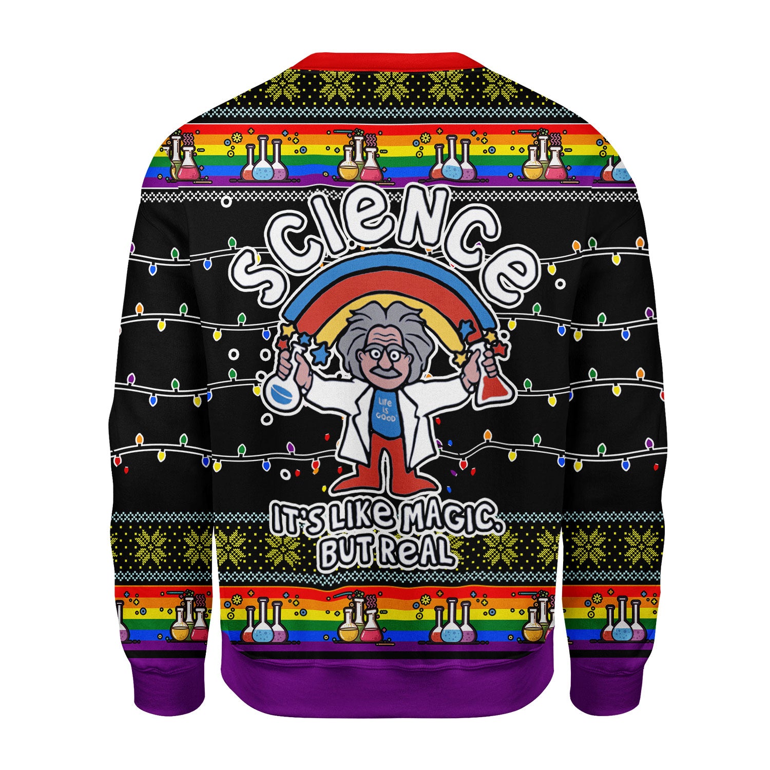 Customspig Christmas Sweater Science LGBT 3D Apparel