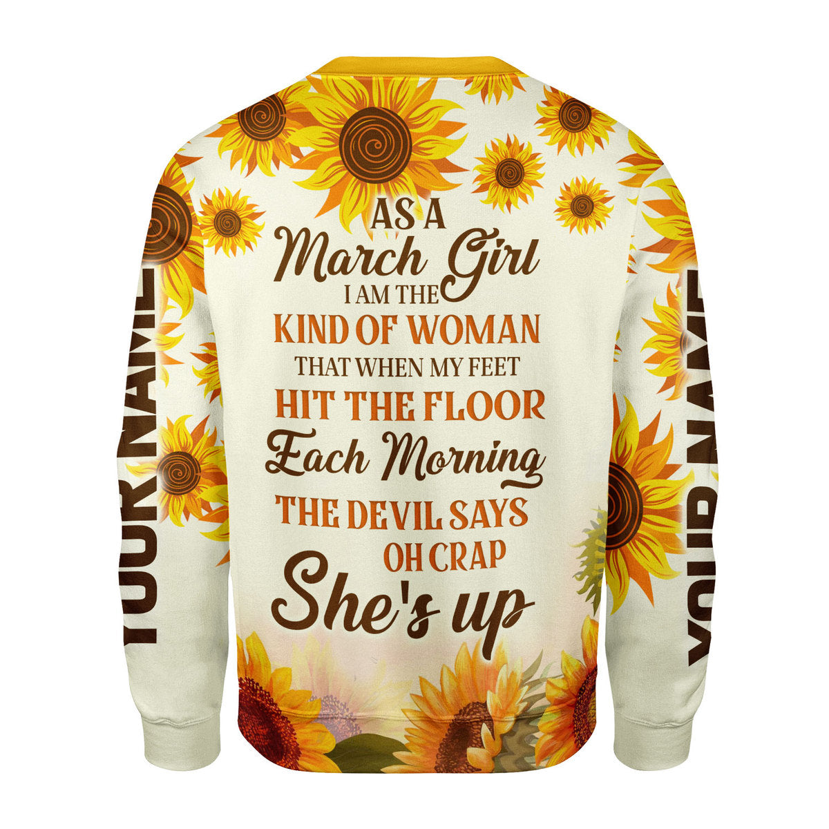 CustomsPig Personalized Tops March Girl All Over Printed