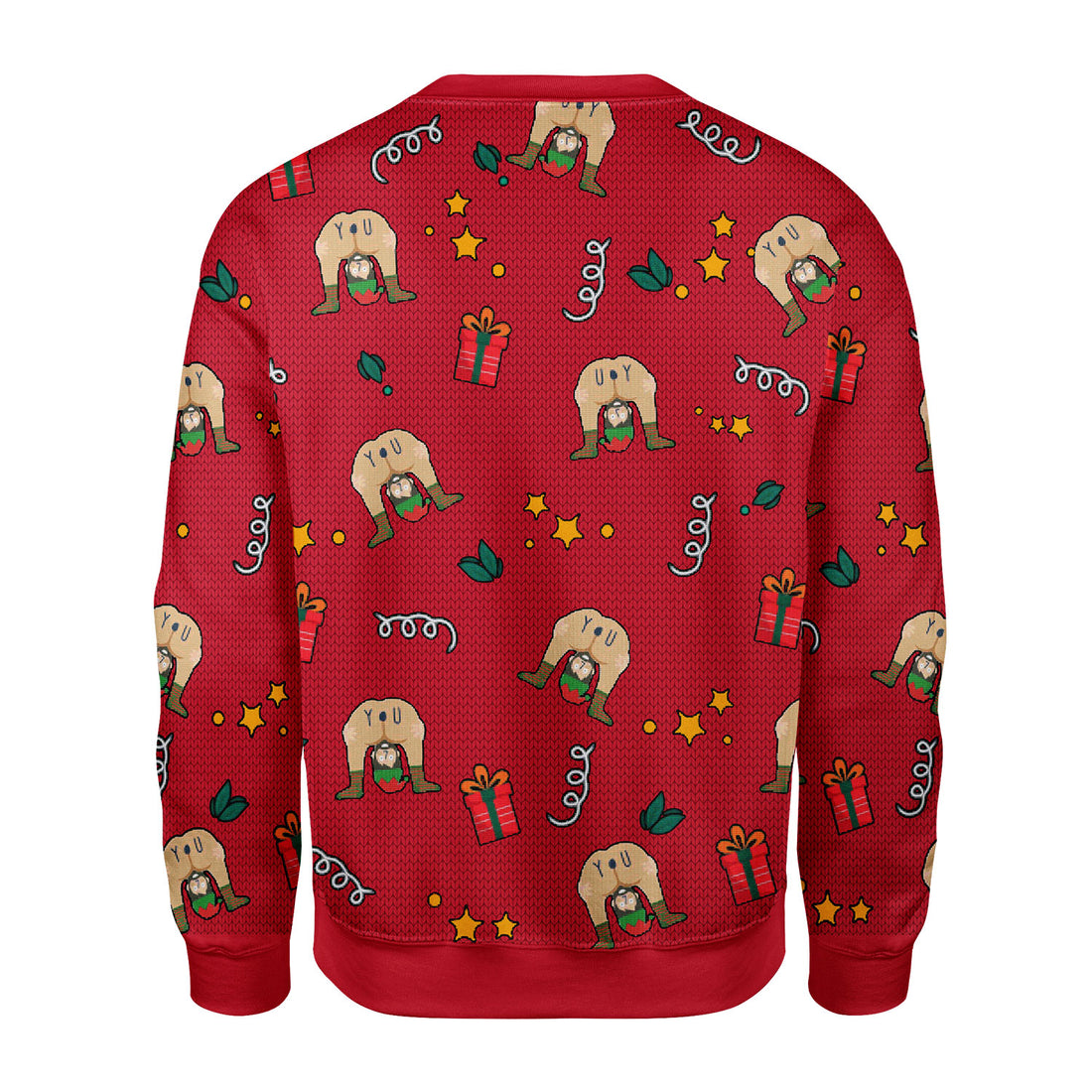 Customspig Christmas Sweater All I Want For Christmas Is You Elf Butt 3D Apparel