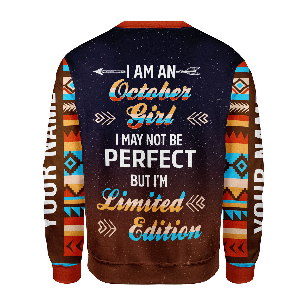 CustomsPig Personalized Ugly Sweater October Girl All Over Printed
