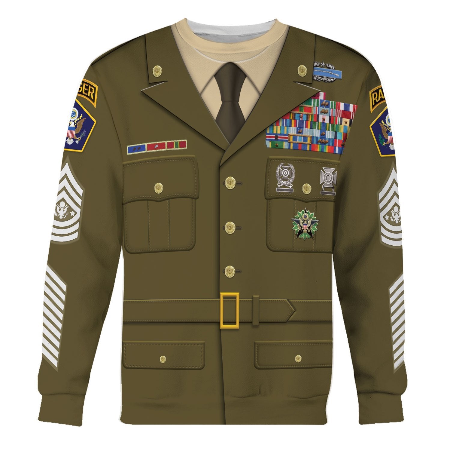 US Army Greens Uniform Fleece Long Sleeves