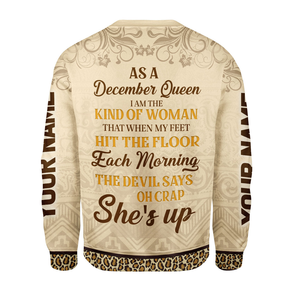 CustomsPig Personalized Ugly Sweater December Girl 3D Apparel
