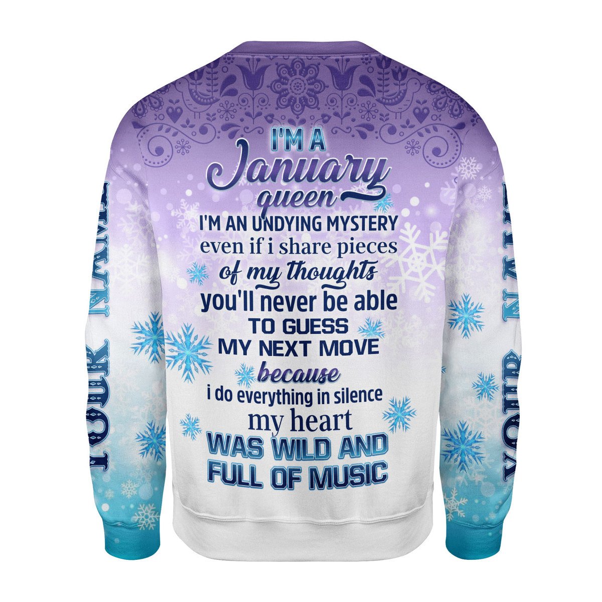 Personalized Tracksuit I'm A January Queen All Over Printed