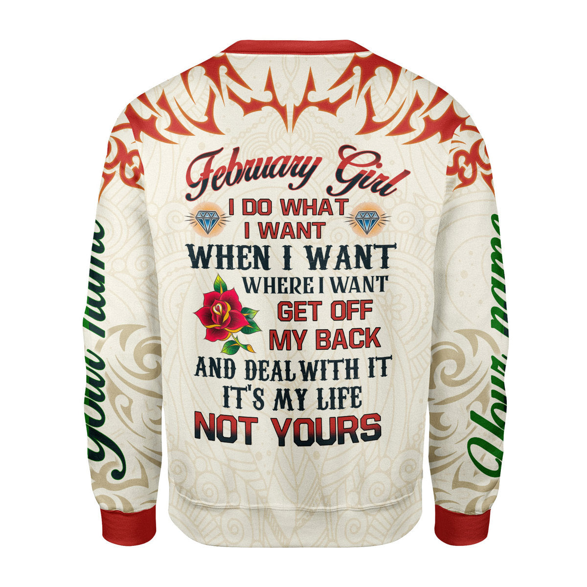 CustomsPig Personalized Tops February Girl I Do What I Want All Over Printed
