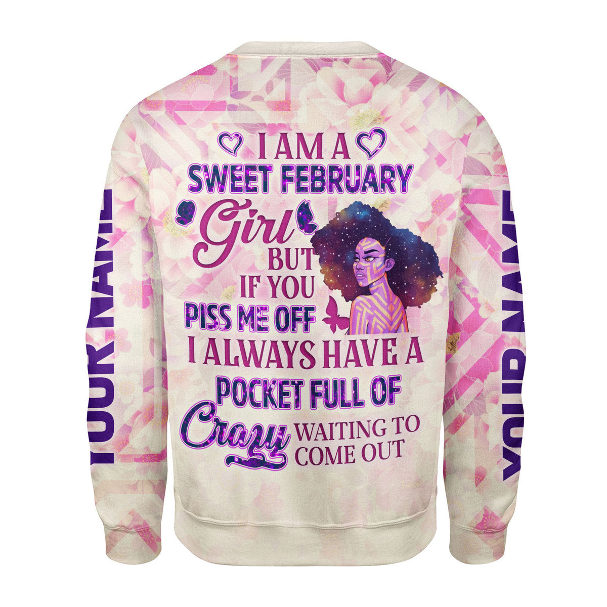 CustomsPig Personalized Ugly Sweater February Girl All Over Printed