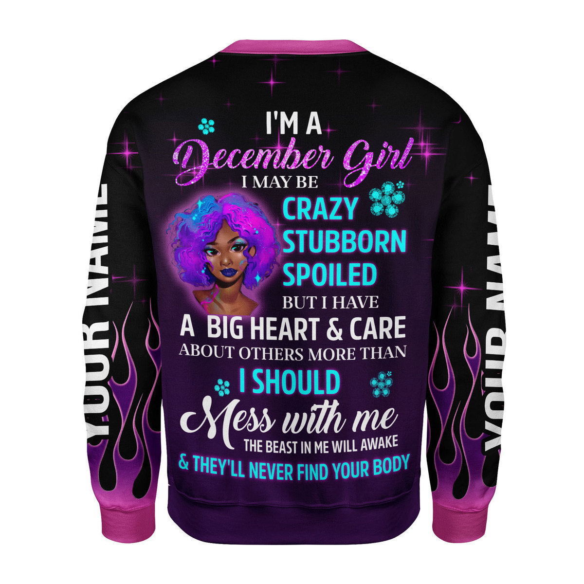 Personalized Tracksuit December Girl All Over Printed