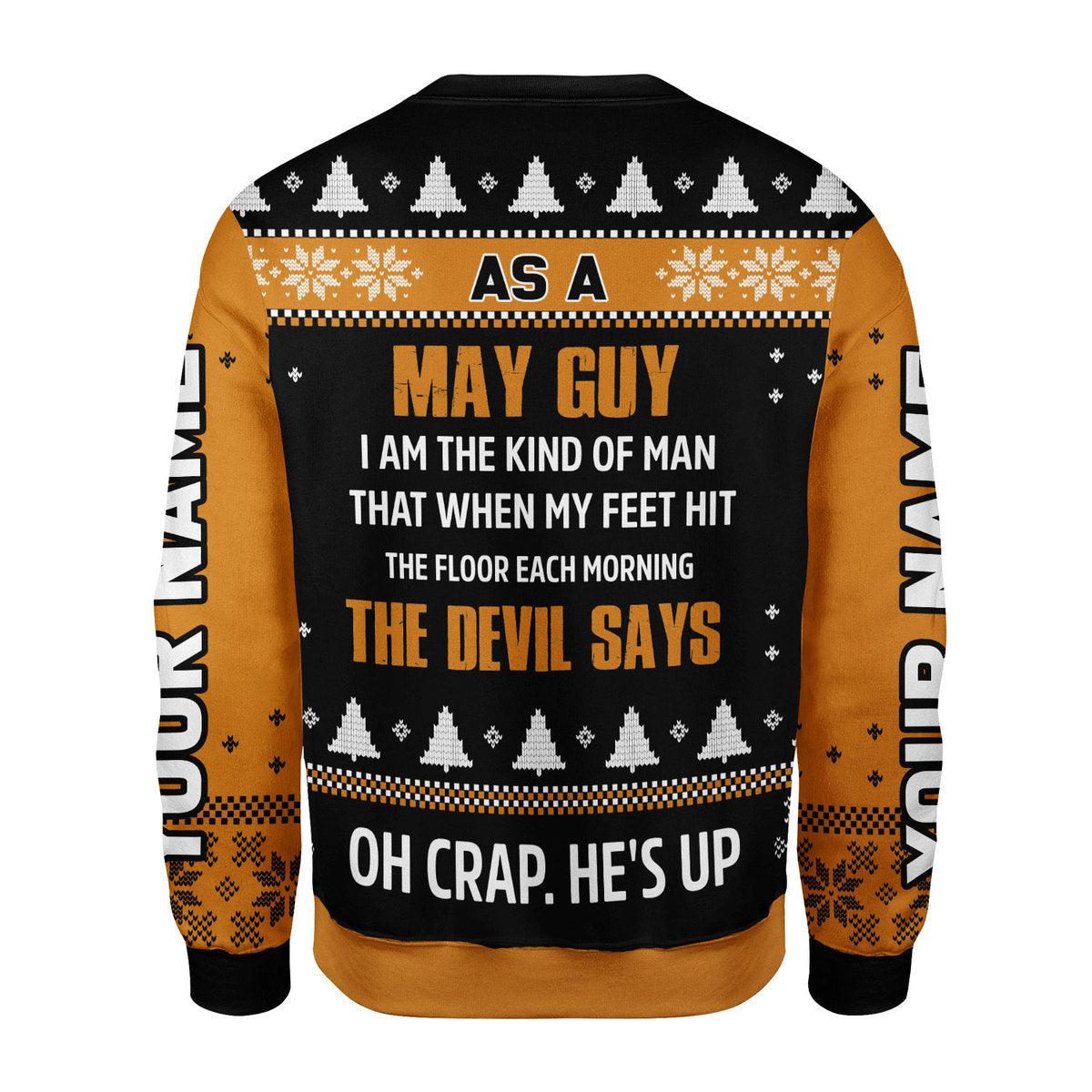 CustomsPig Personalized Ugly Sweater May Guy All Over Printed