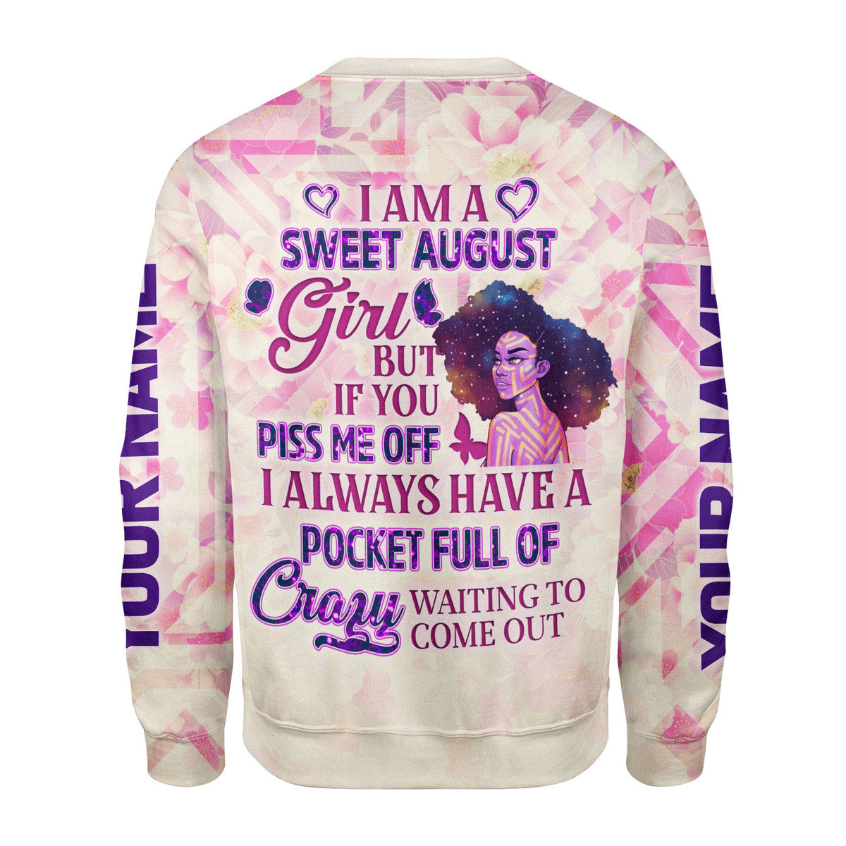 CustomsPig Personalized Ugly Sweater August Girl All Over Printed