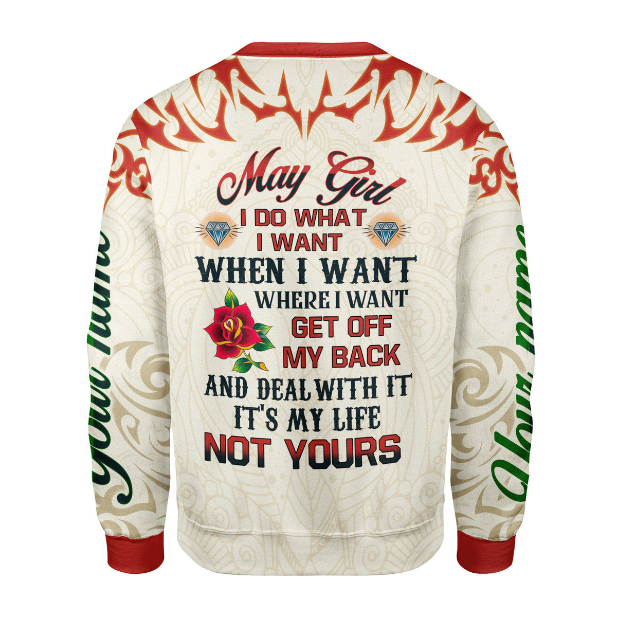 CustomsPig Personalized Tops May Girl I Do What I Want All Over Printed