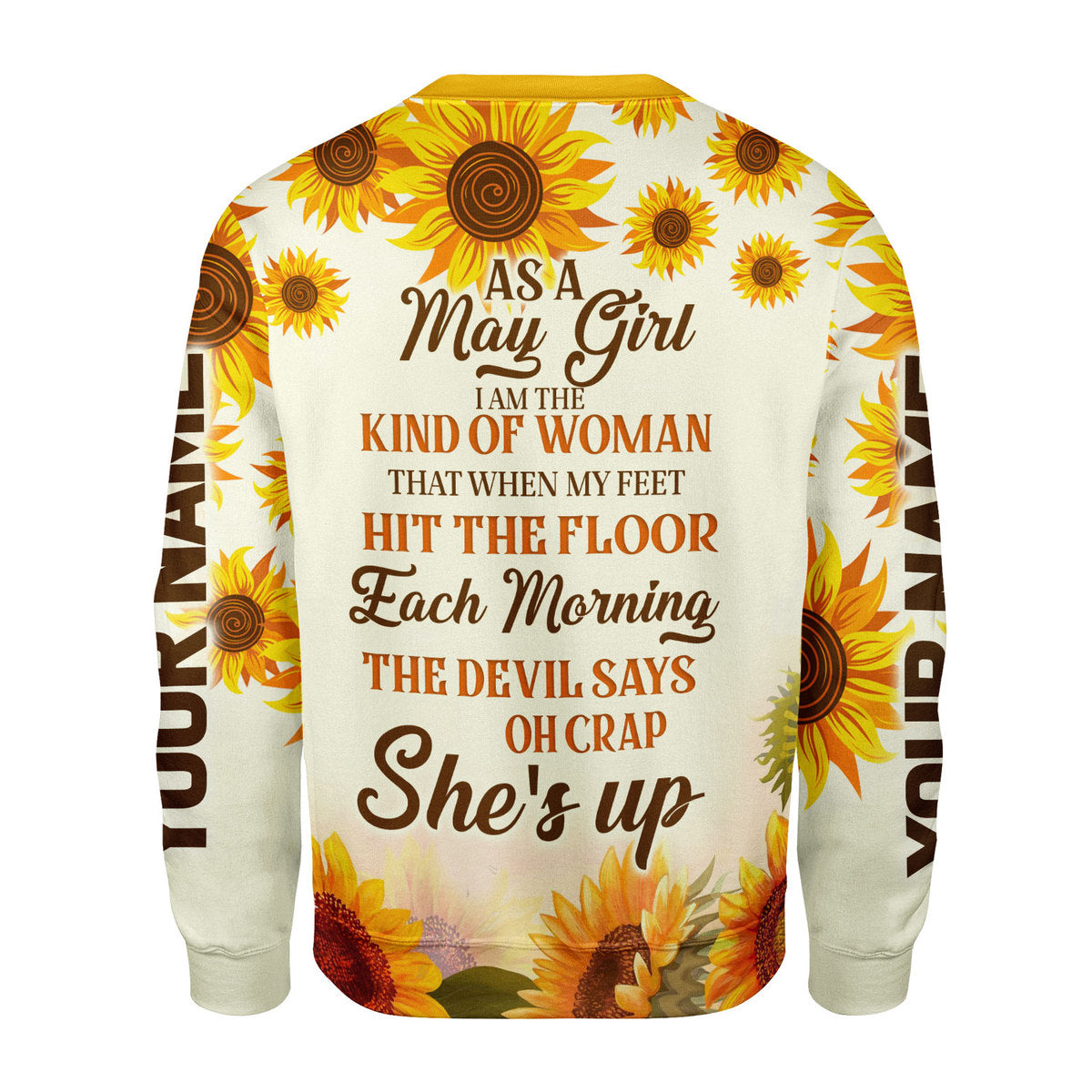 CustomsPig Personalized Ugly Sweater May Girl All Over Printed