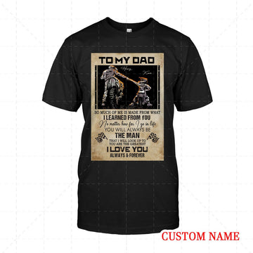 Personalized 2D T-Shirt - Father Rider And Son