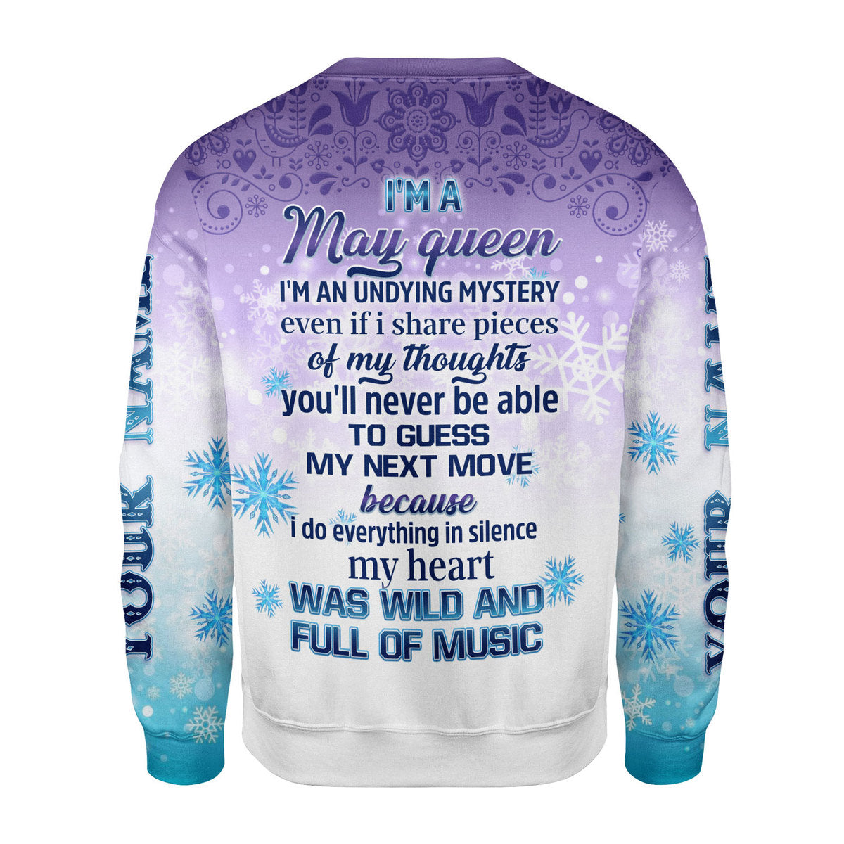 CustomsPig Personalized Ugly Sweater I'm A May Queen All Over Printed