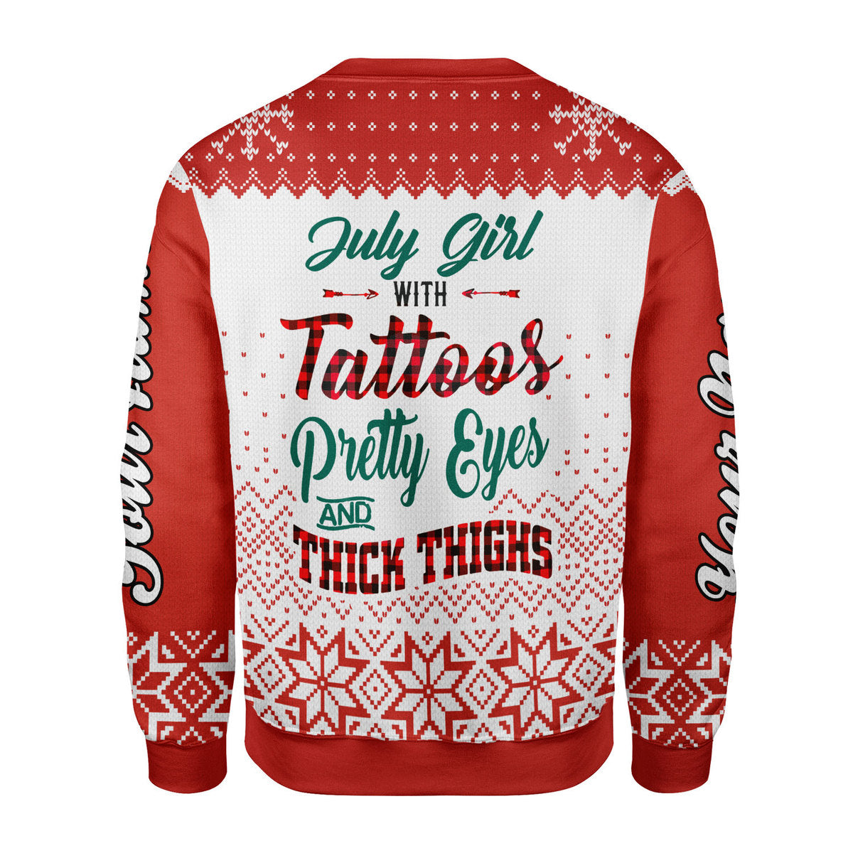 CustomsPig Personalized Ugly Sweater July Girl All Over Printed