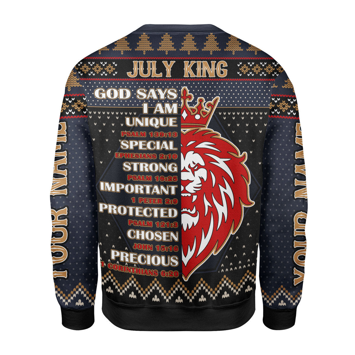 CustomsPig Personalized Ugly Sweater  July Guy All Over Printed