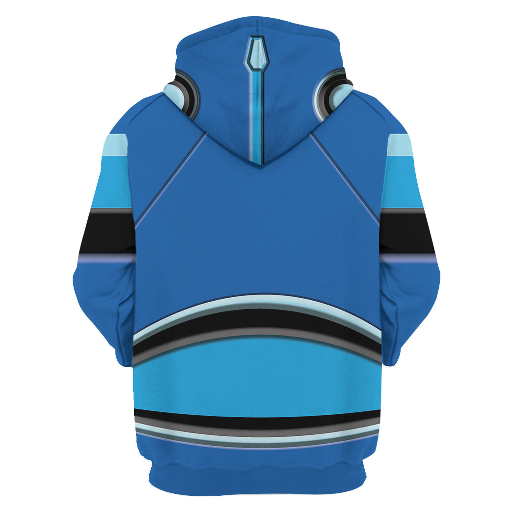 CustomsPig Mega Man Fully Charged Costumes Hoodie Sweatshirt T-shirt Tracksuit