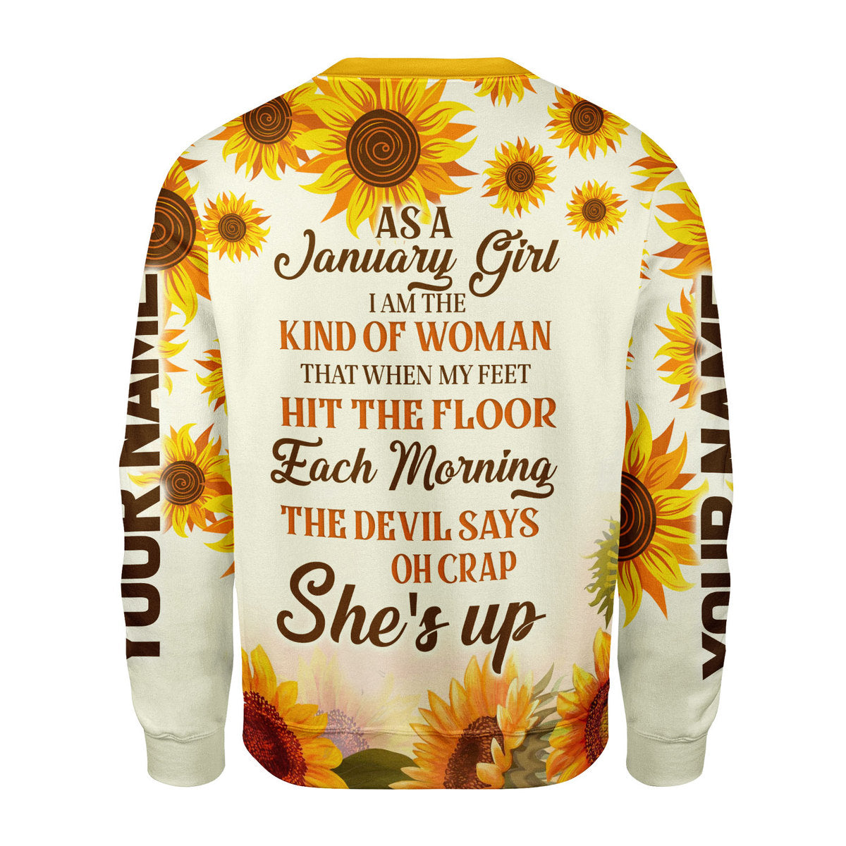 CustomsPig Personalized Ugly Sweater January Girl All Over Printed