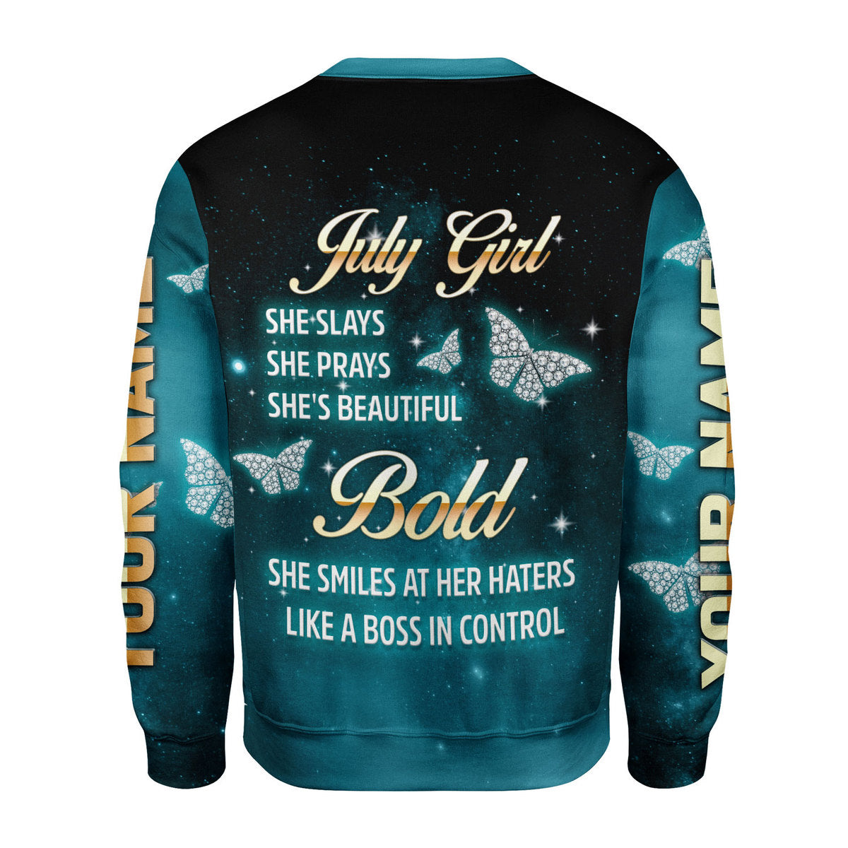 CustomsPig Personalized Ugly Sweater July Girl All Over Printed