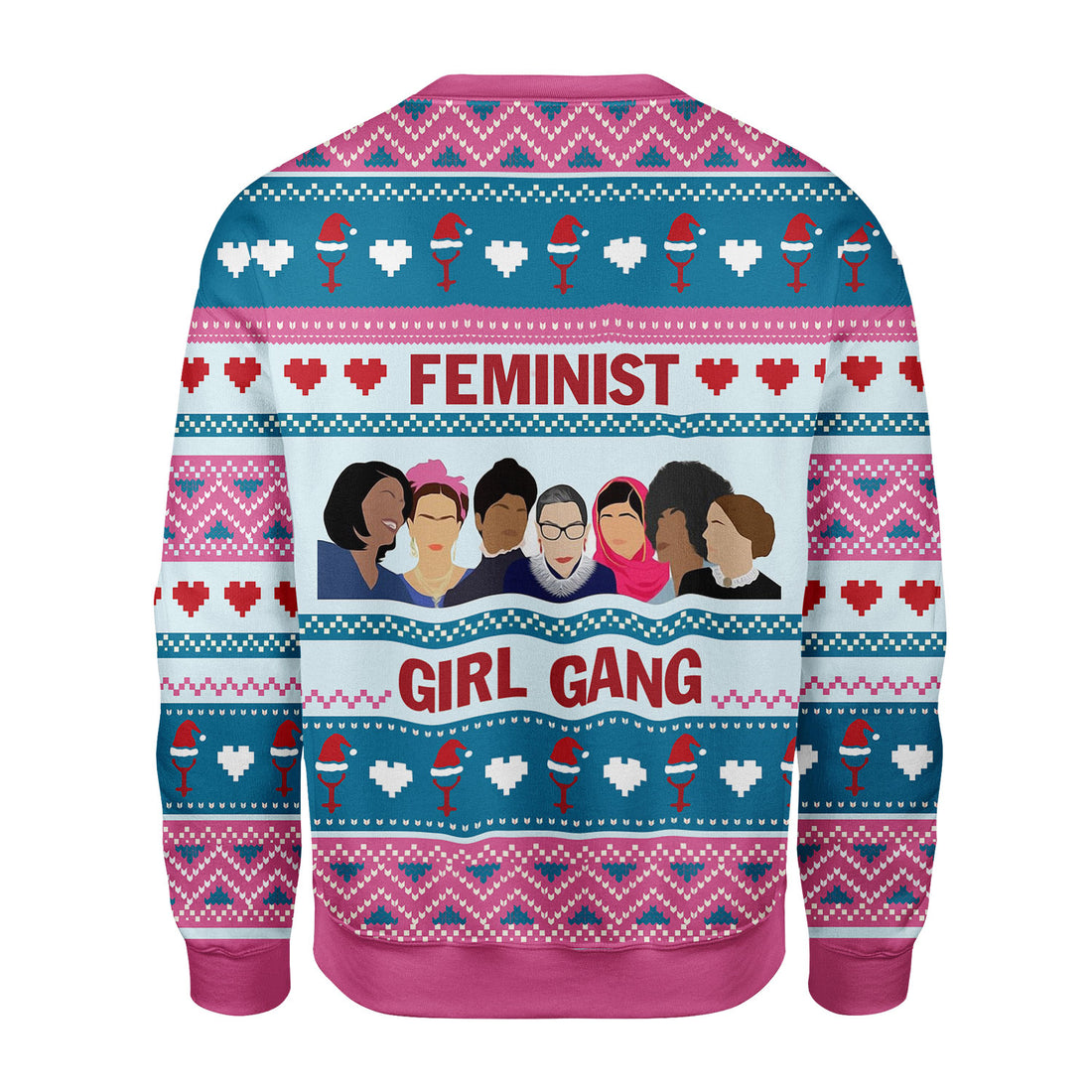 Customspig Christmas Sweater Feminist Girl Gang 3D Apparel