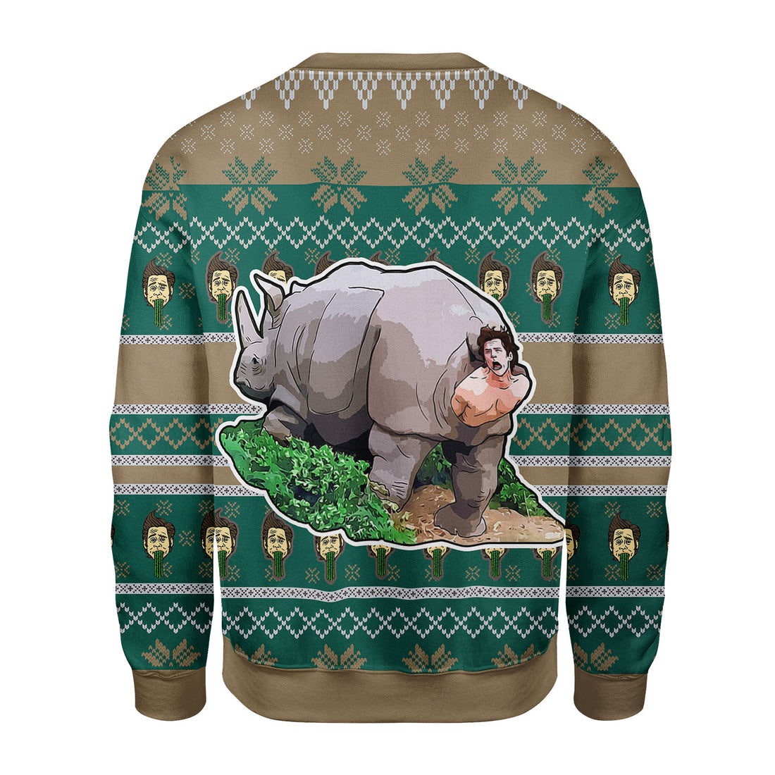 Customspig Christmas Sweater Rhino Giving Birth 3D Apparel