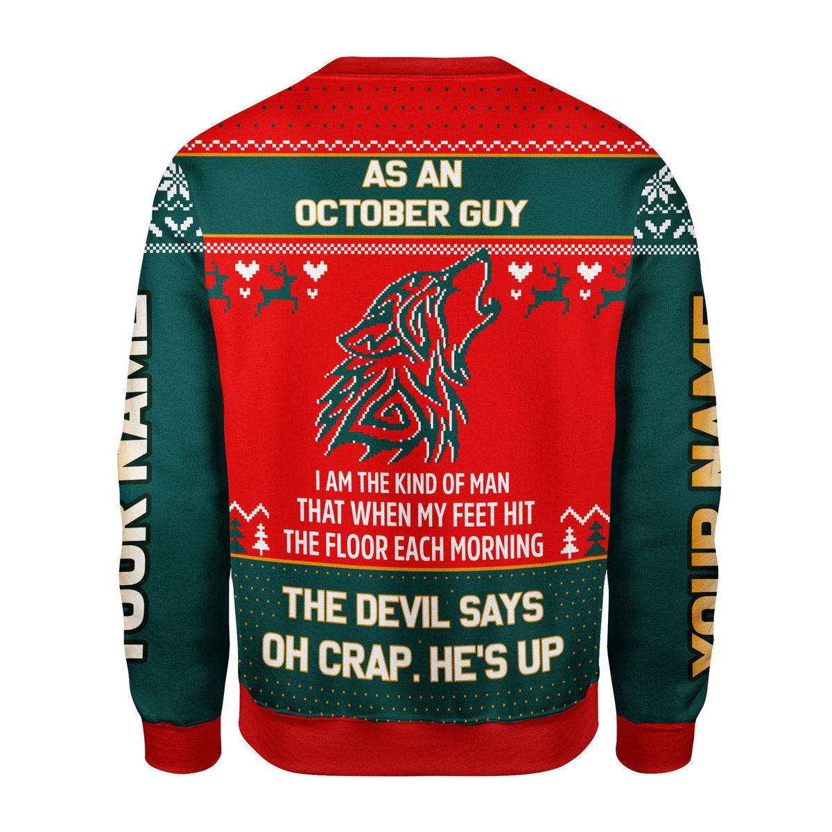 Customspig Personalized Sweatshirt October Guy All Over Printed