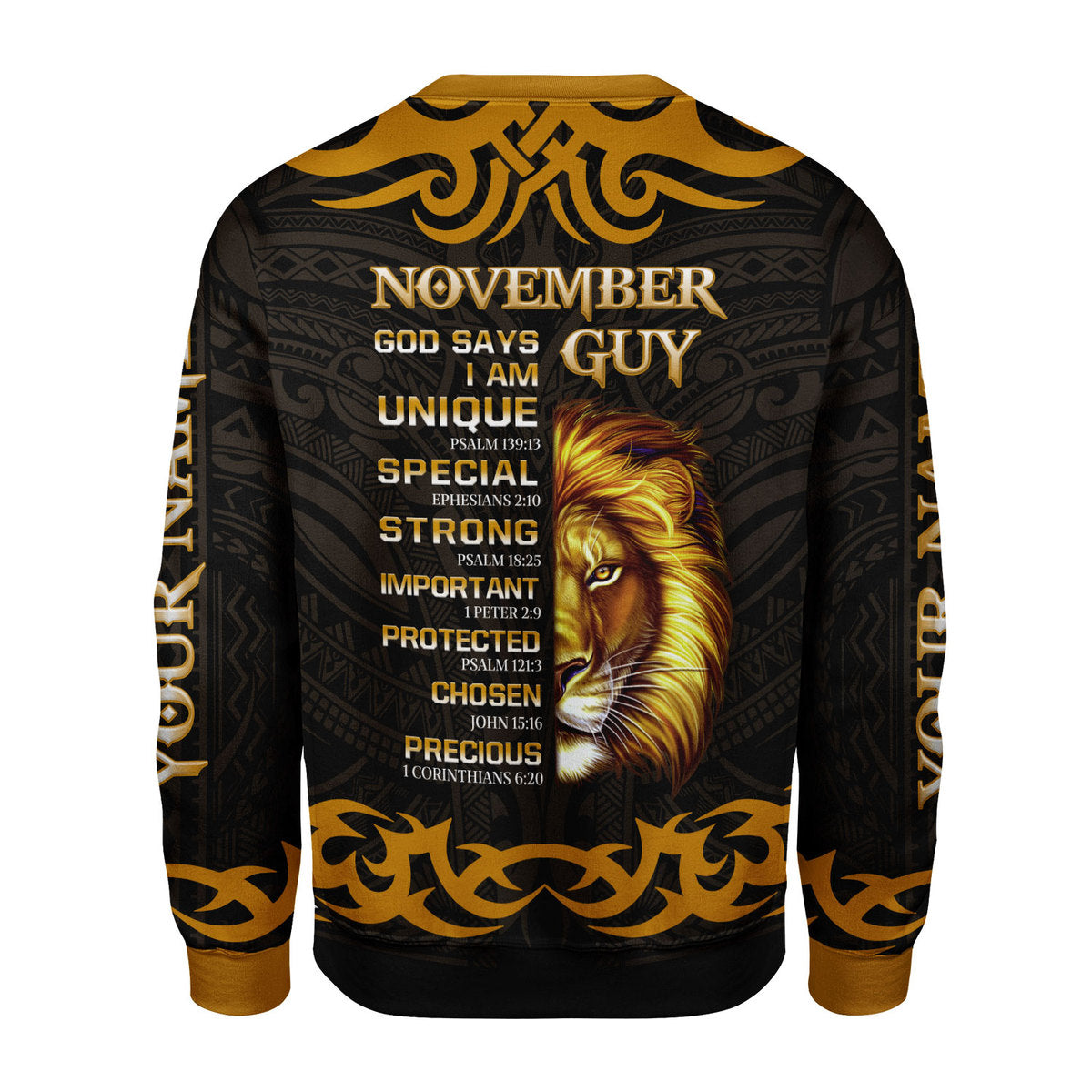 CustomsPig Personalized Ugly Sweater November King All Over Printed