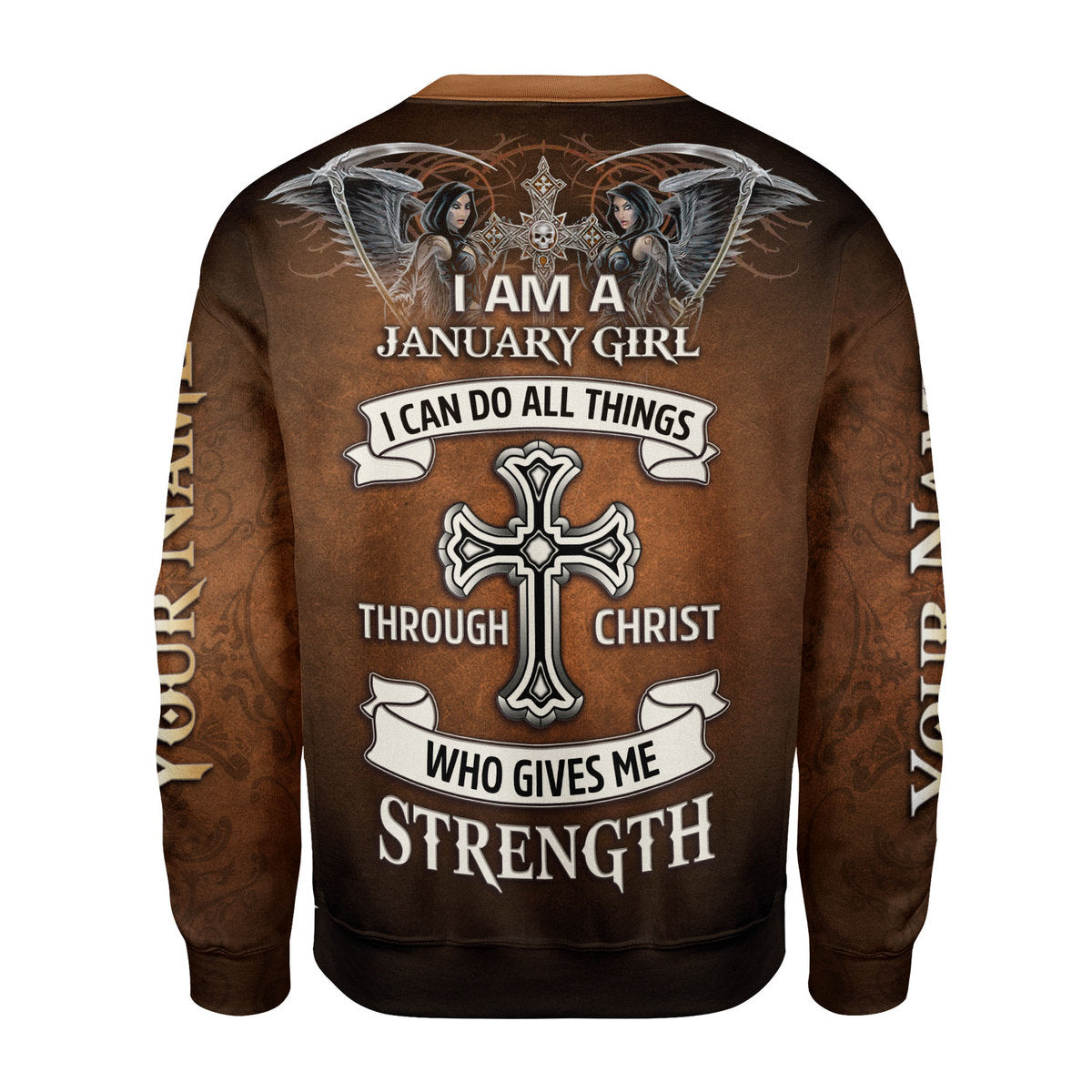 CustomsPig Personalized Tops January Girl All Over Printed