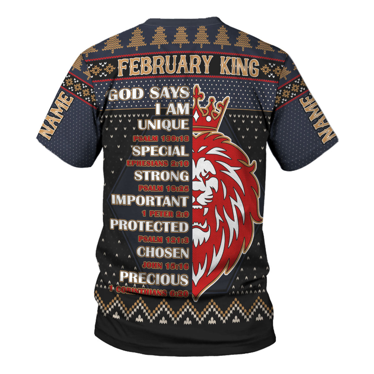 CustomsPig Personalized T-Shirt February King All Over Printed