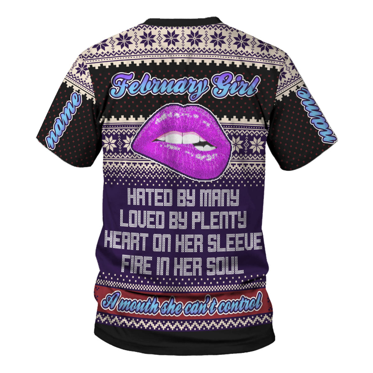 CustomsPig Personalized Tops February Queen All Over Printed