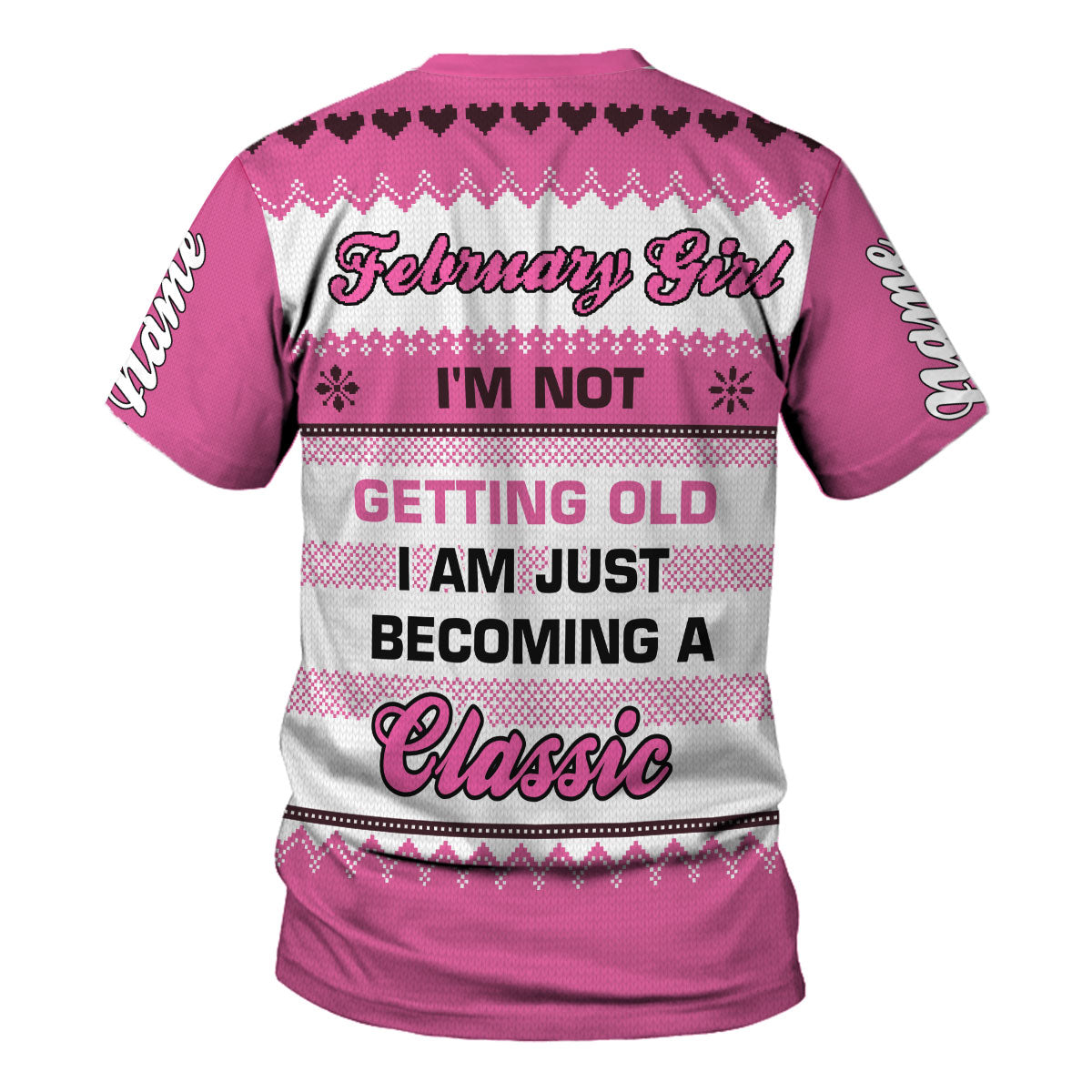CustomsPig Personalized Tops February Girl All Over Printed
