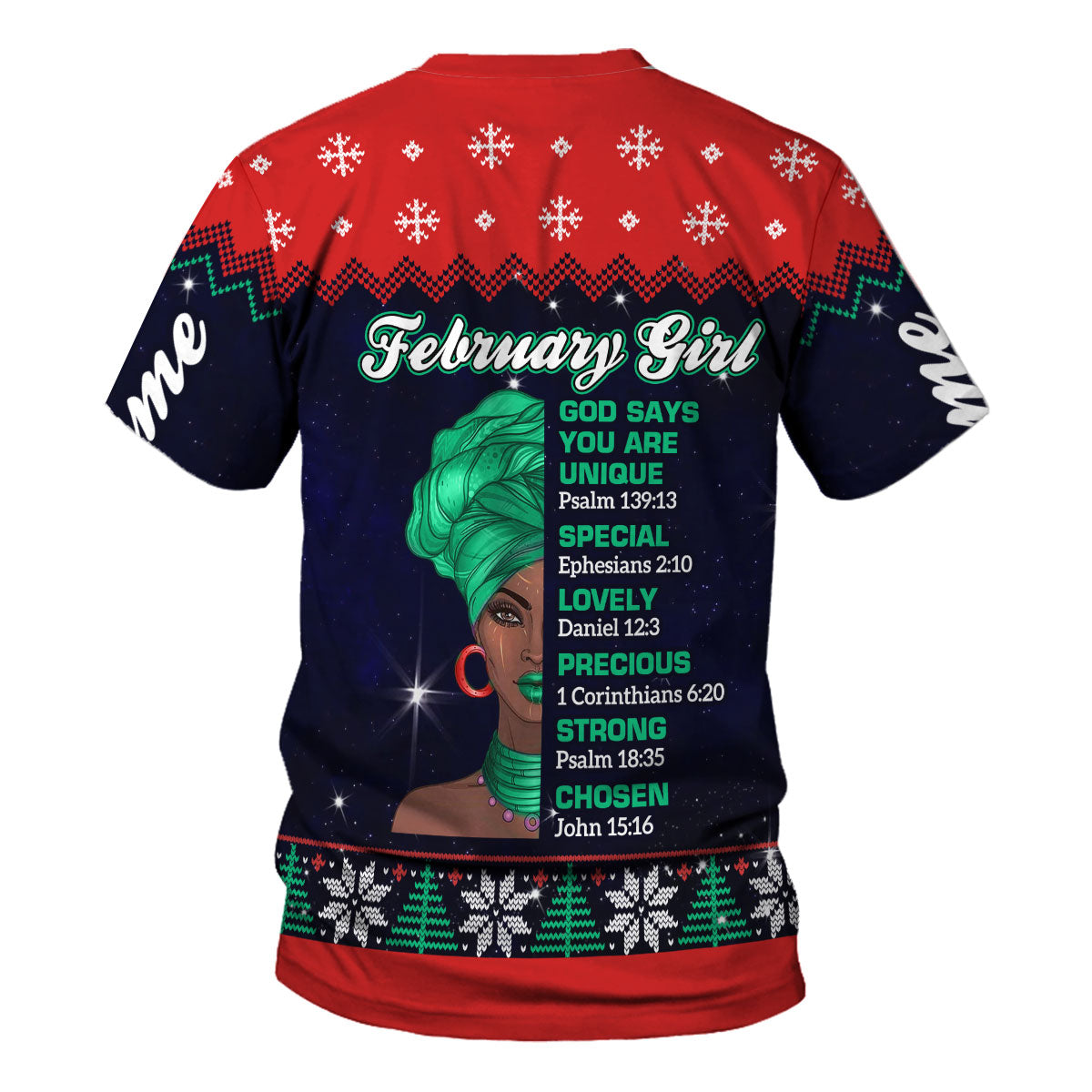 CustomsPig Personalized T-Shirt February Girl All Over Printed