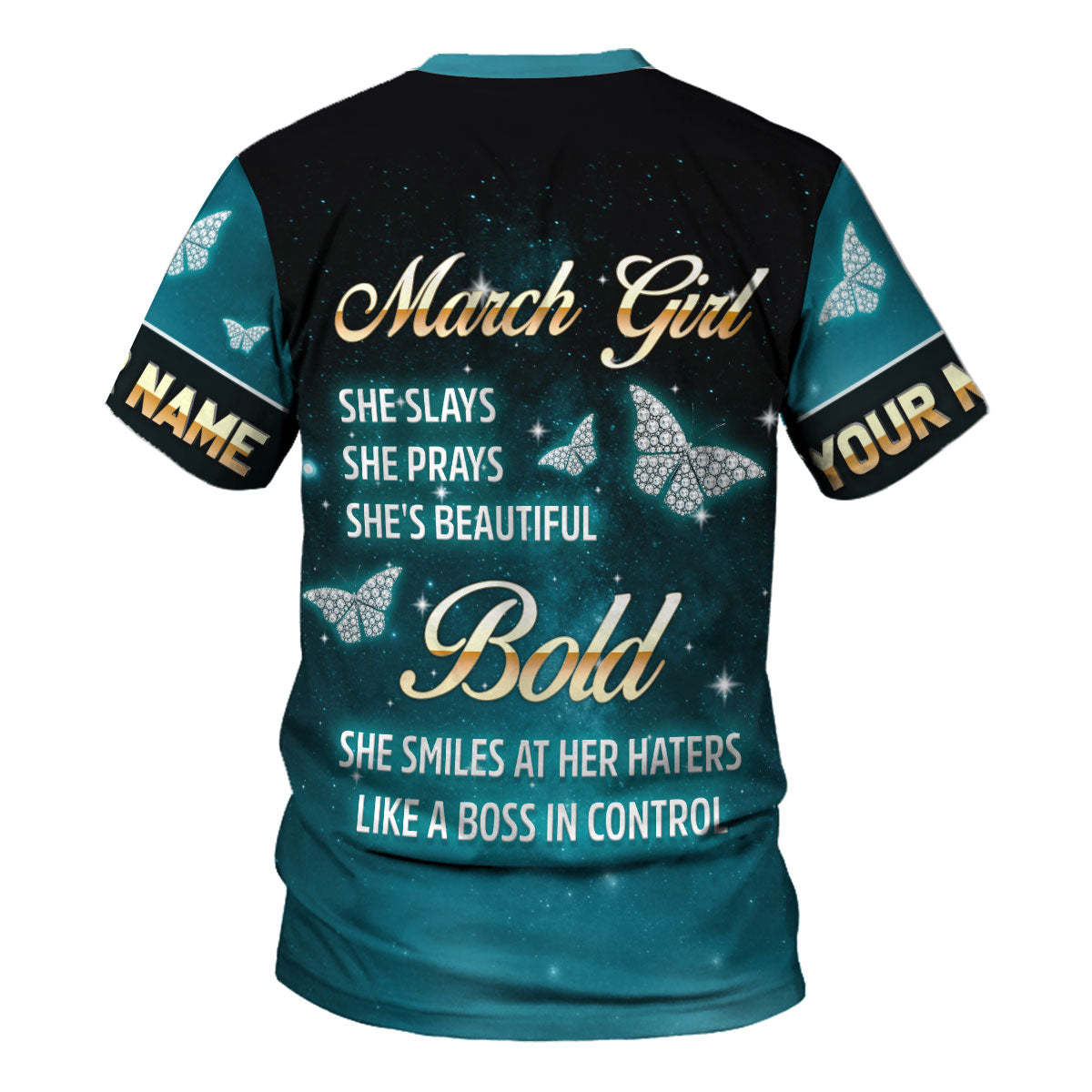 CustomsPig Personalized Tops March Girl All Over Printed