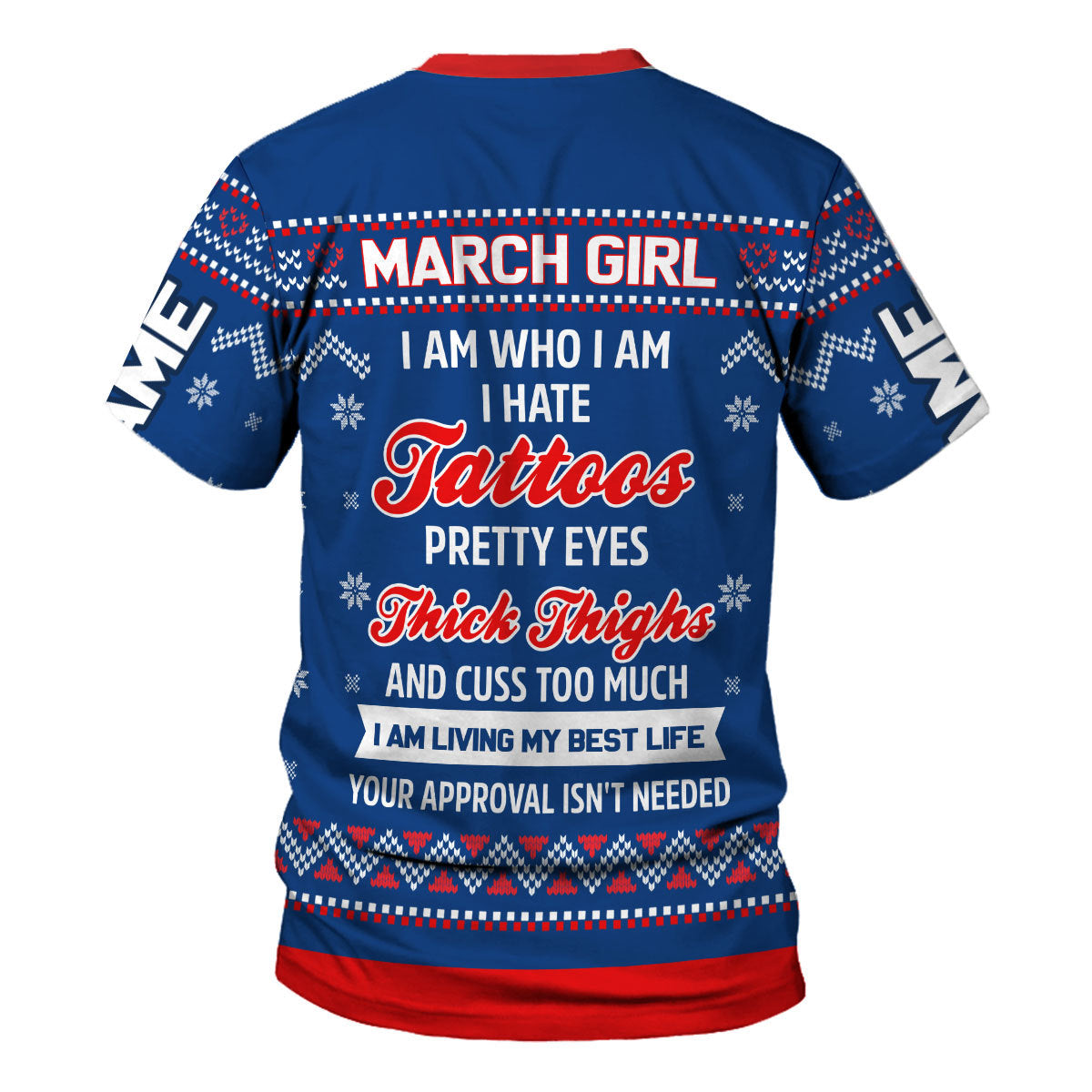 CustomsPig Personalized Tops March Girl I Am Who I Am All Over Printed
