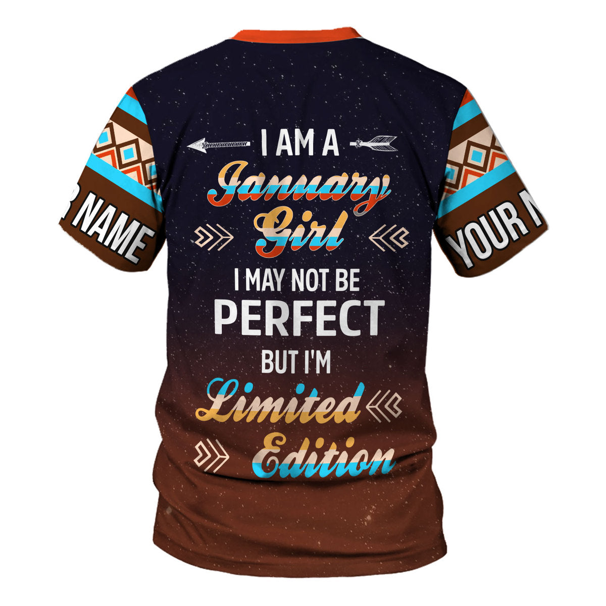 CustomsPig Personalized Tops January Girl All Over Printed