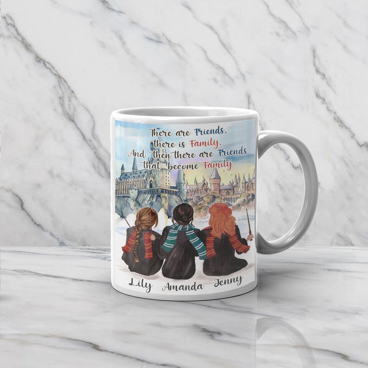There Are Friends That Become Family Custom Name Mug