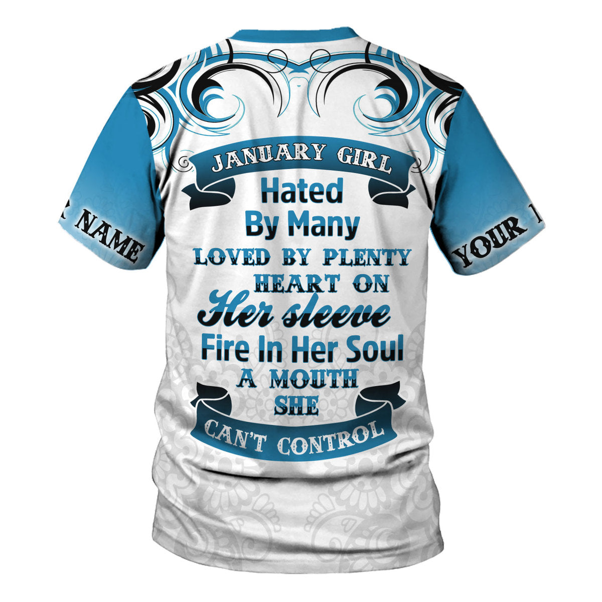 CustomsPig Personalized Tops January Girl All Over Printed