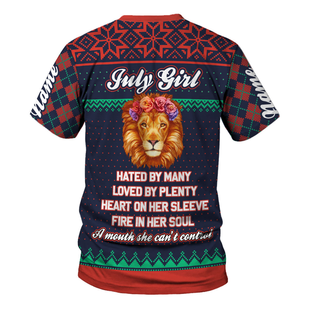CustomsPig Personalized Tops July Girl All Over Printed