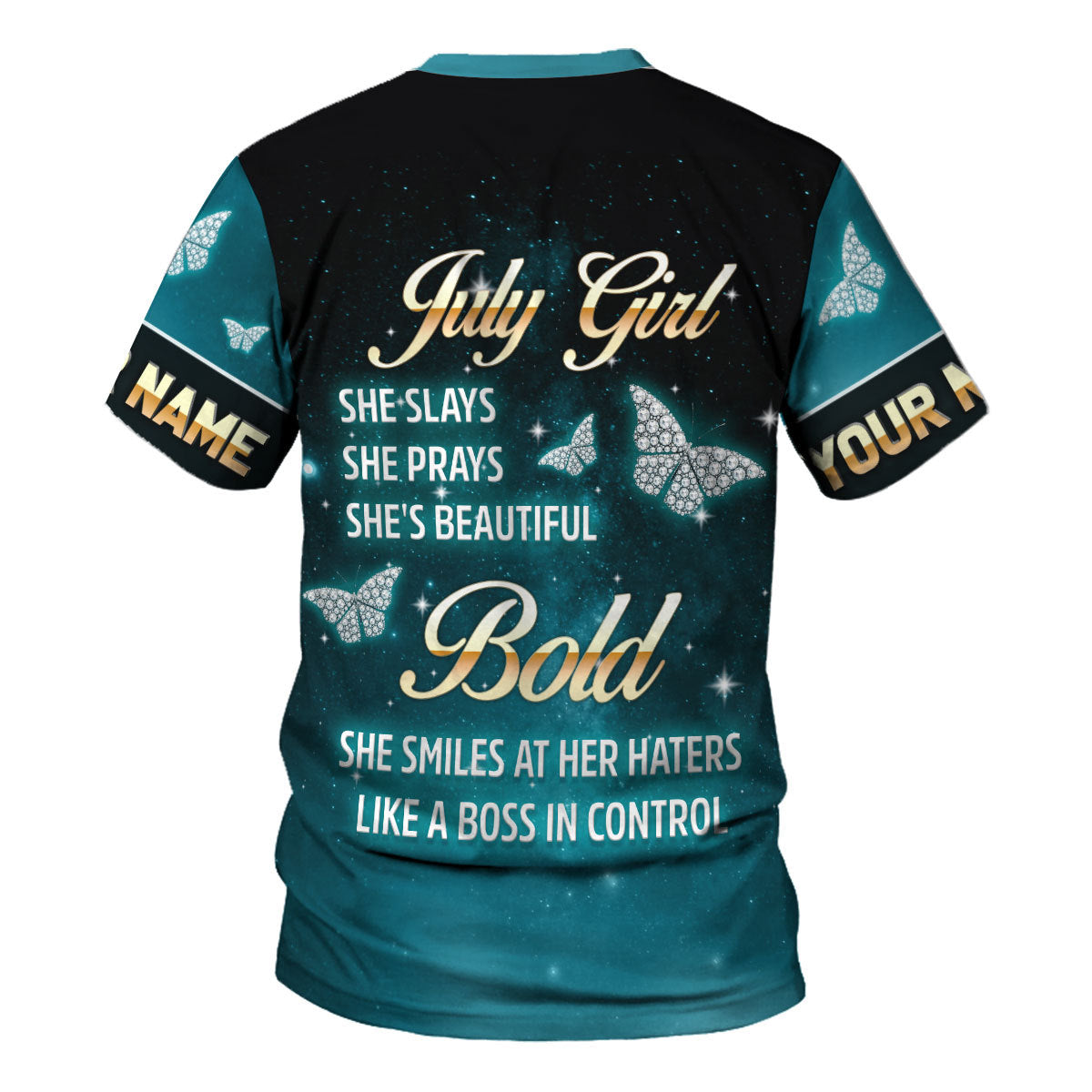 CustomsPig Personalized Tops July Girl All Over Printed