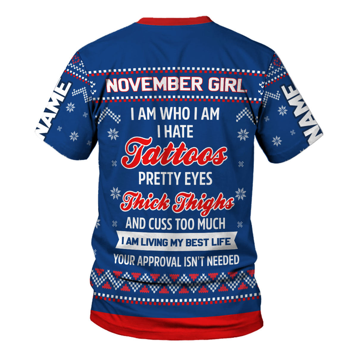 CustomsPig Personalized T-shirt November Girl I Am Who I Am All Over Printed