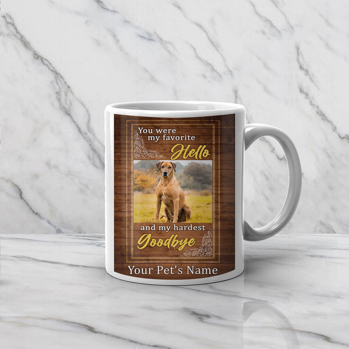 Personalised Pet Mug - You Were My Favorite Hello And My Hardest Goodbye