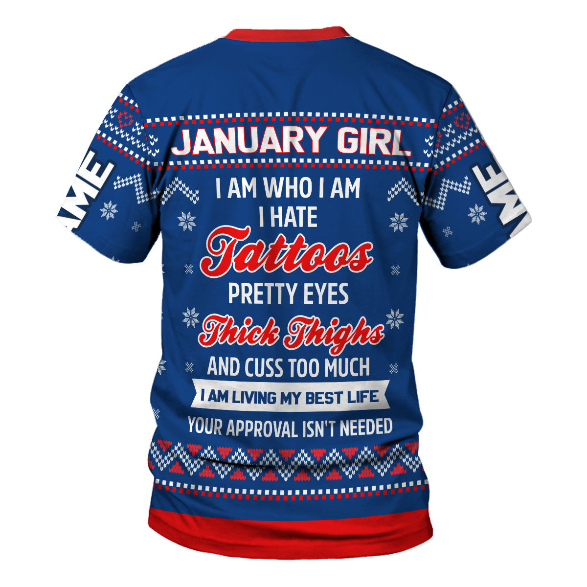 CustomsPig Personalized T-Shirt January Girl I Am Who I Am All Over Printed