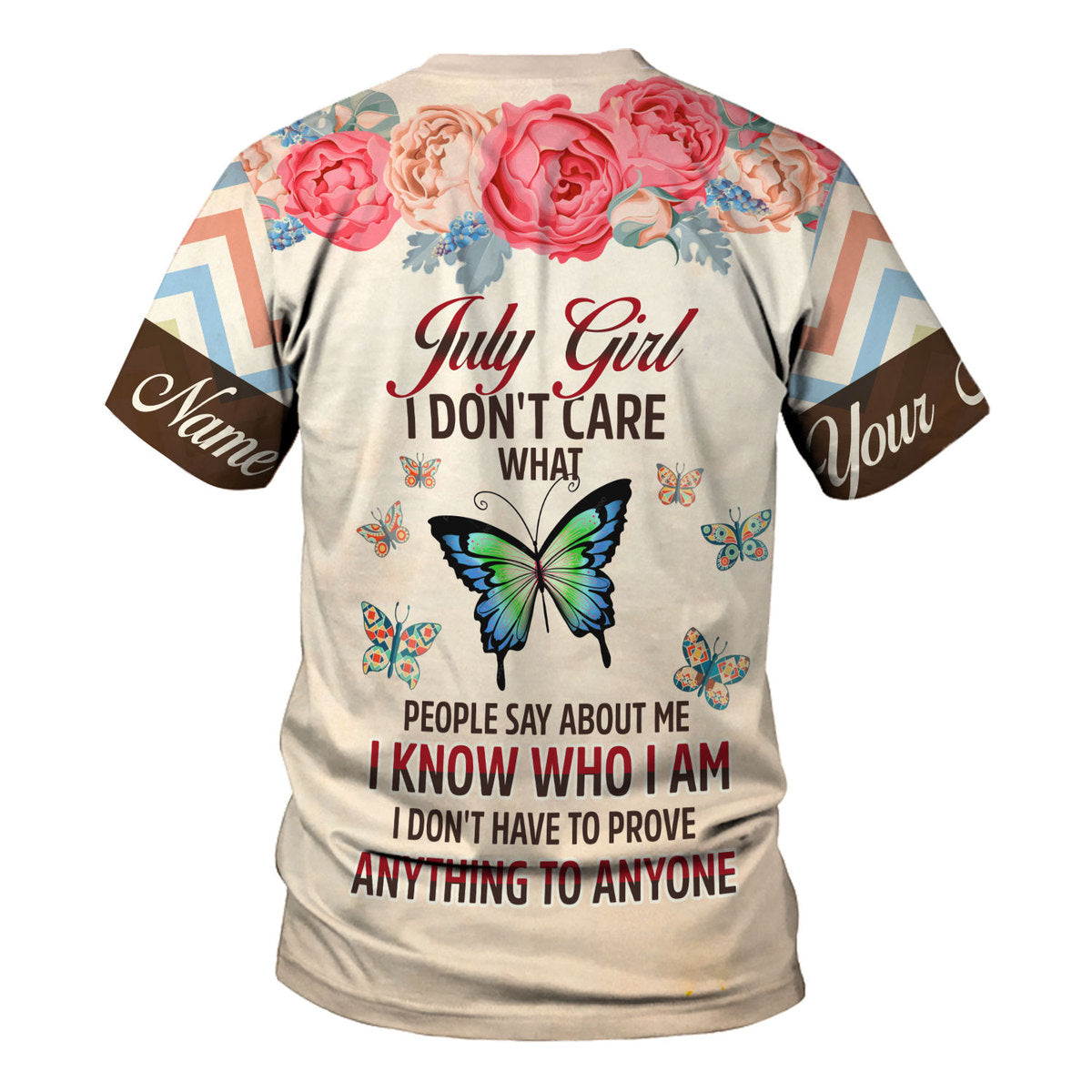 CustomsPig Personalized Tops July Girl All Over Printed