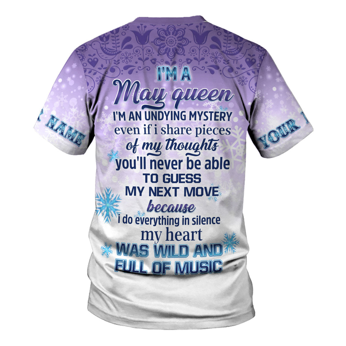 CustomsPig Personalized Tops I'm A May Queen All Over Printed