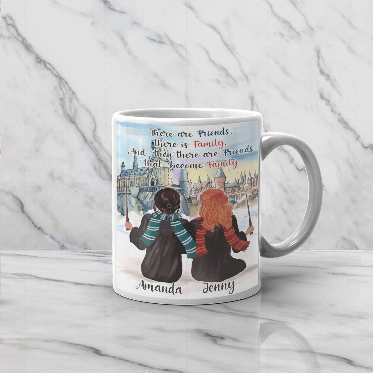 There Are Friends That Become Family - Custom Mug