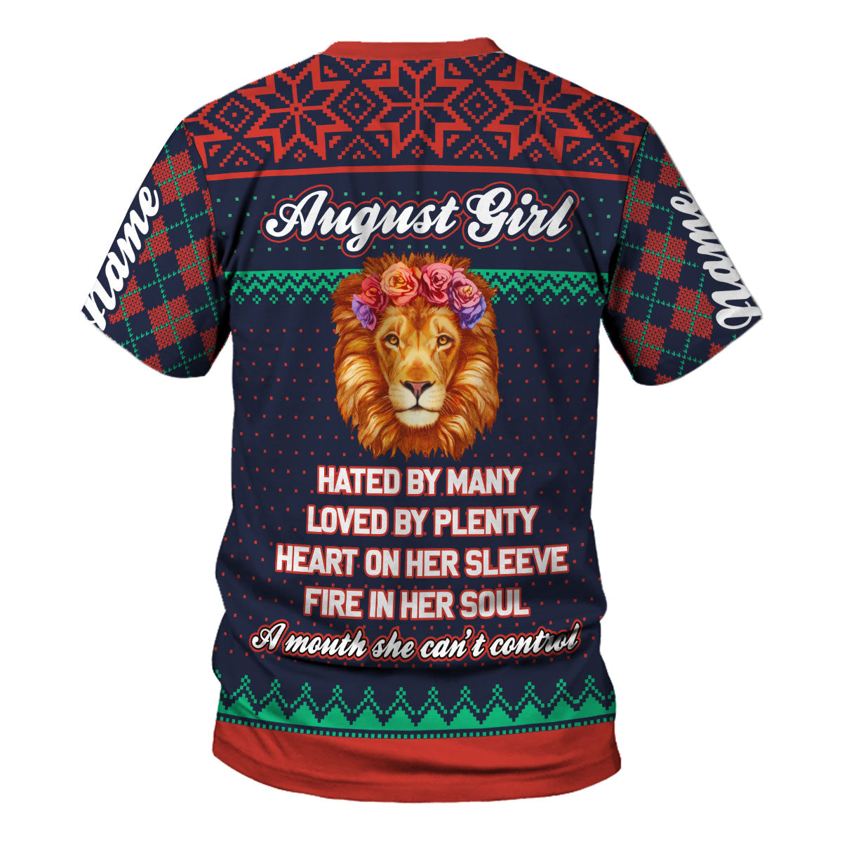 CustomsPig Personalized T-shirt August Girl All Over Printed