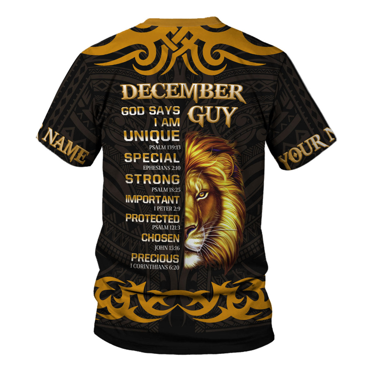 CustomsPig Personalized T-shirt December King All Over Printed