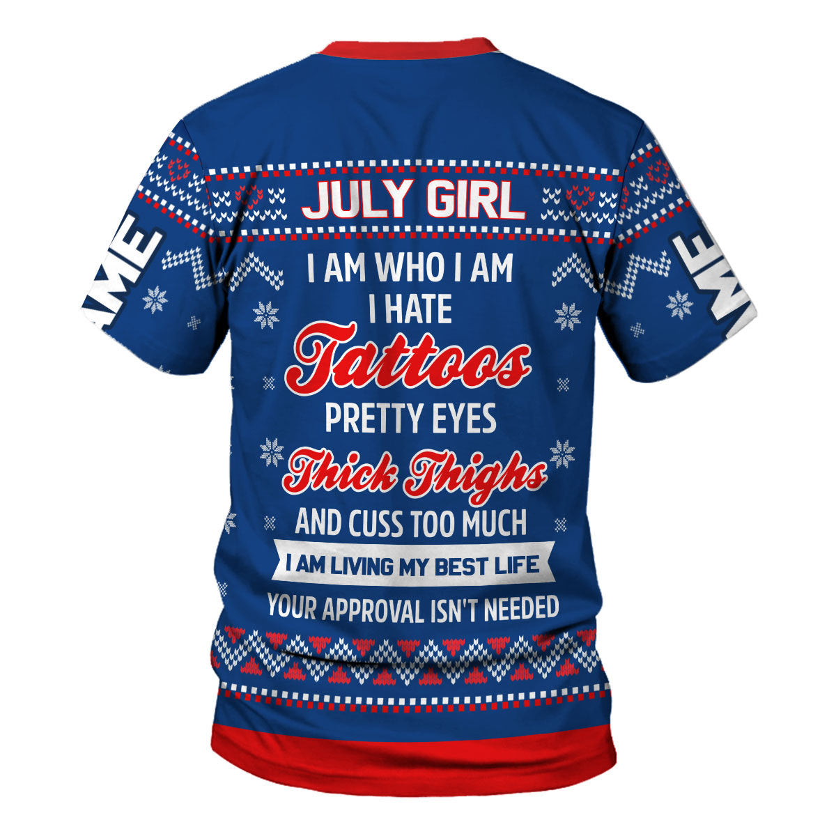 CustomsPig Personalized Tops July Girl I Am Who I Am All Over Printed
