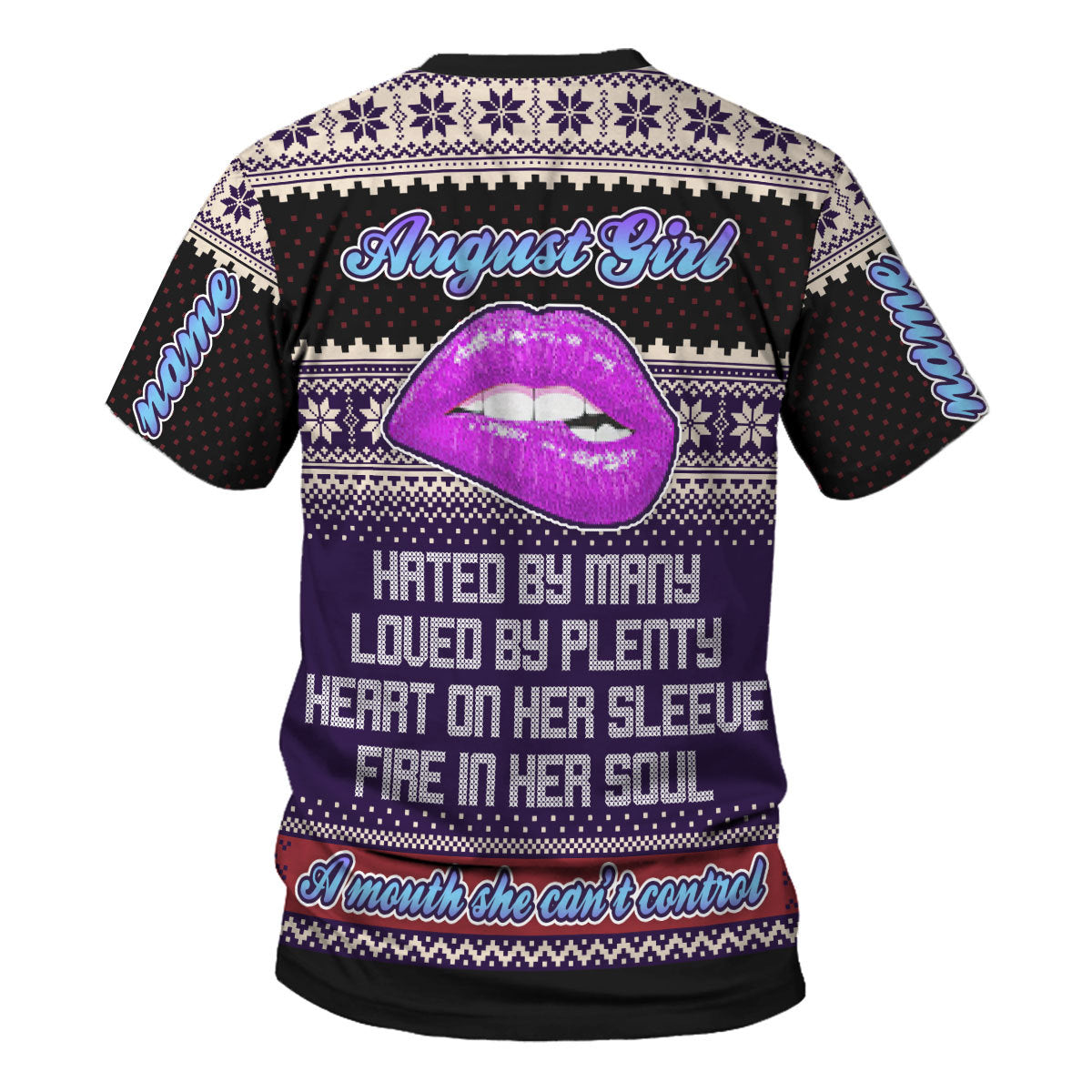 CustomsPig Personalized Tops A Queen Was Born In August All Over Printed