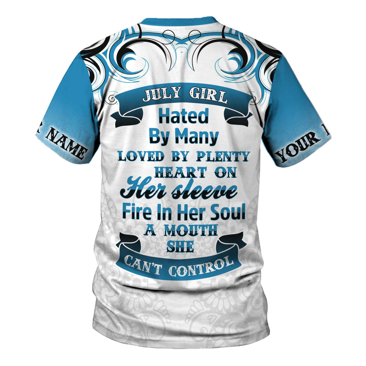 CustomsPig Personalized T-Shirt July Girl All Over Printed